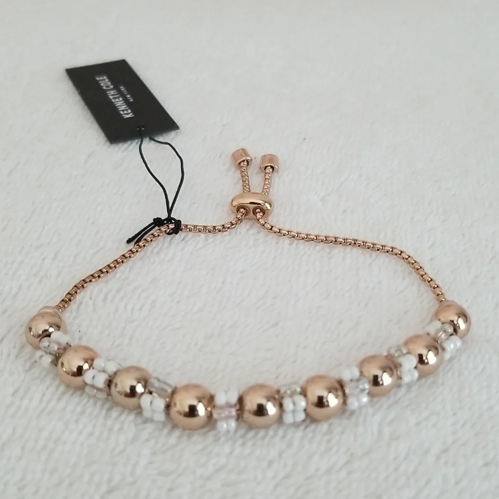 New Kenneth Cole Woven Bead Slider Bracelet
